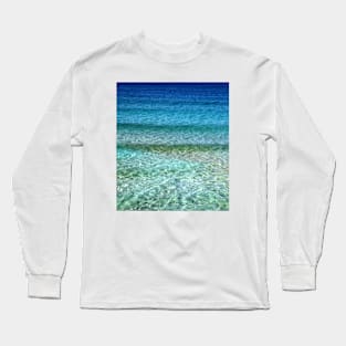 Beach Shoreline Abstract Pattern Design Long Sleeve T-Shirt